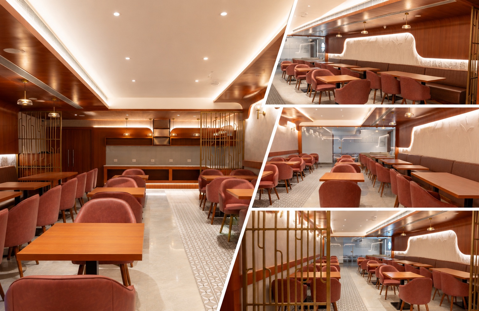 Lattice family restaurant interior in Kottayam