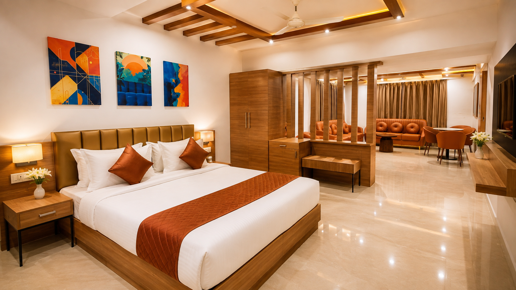 Spacious hotel suite in Kottayam at Suburban Residency